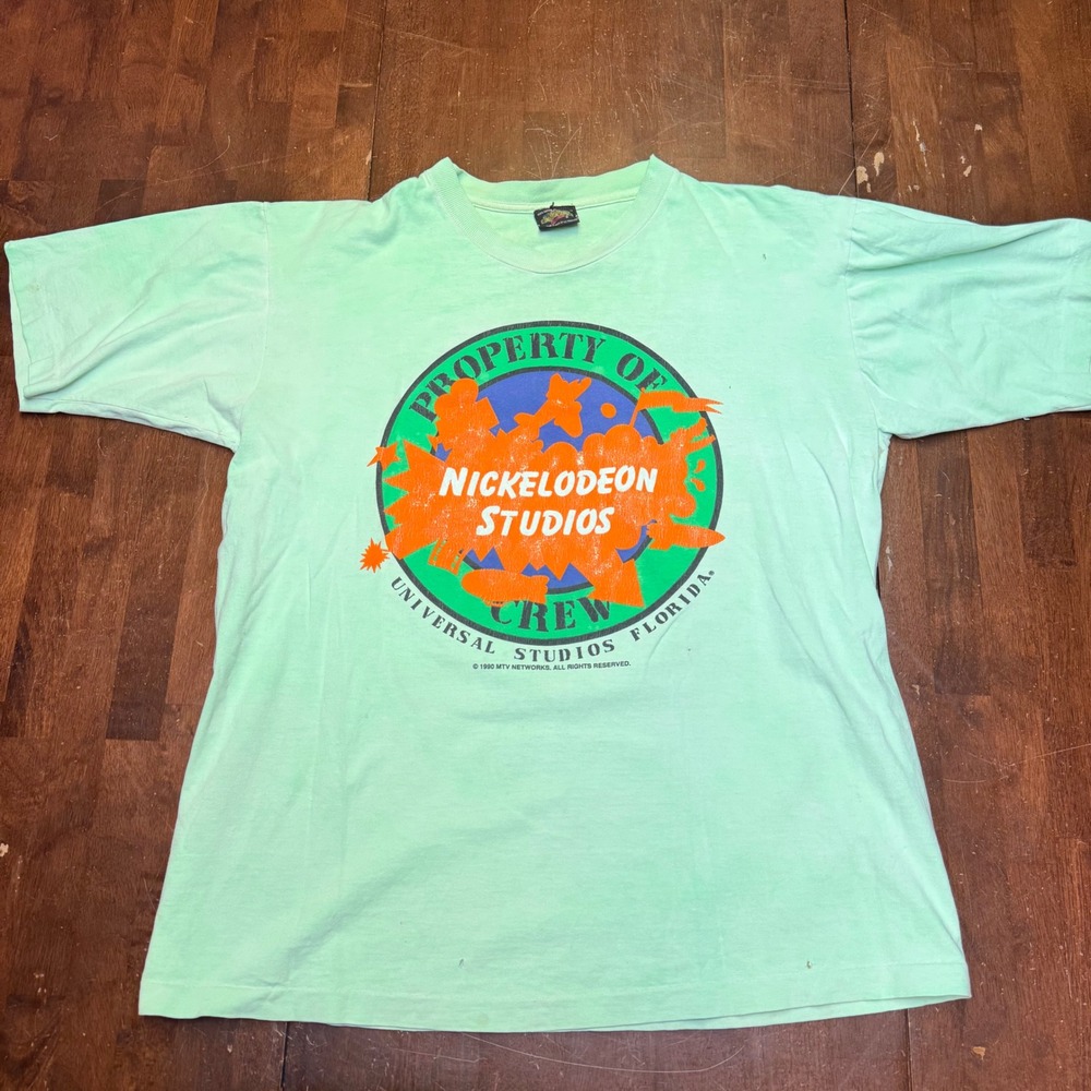 Vintage 90s Nickelodeon MTV Studios Crew Cartoon TV Show Movie Promo Slime